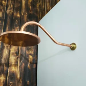 Polished copper soap dispenser after cleaning