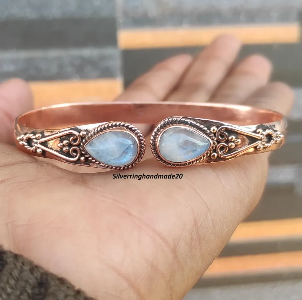 Polishing antique copper towel ring with baking soda